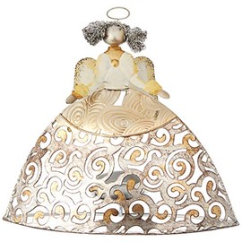African American Expressions - Angel Wired Candle Holder (Metal, 9.75" x 4.25" x 8.25") CHP-01