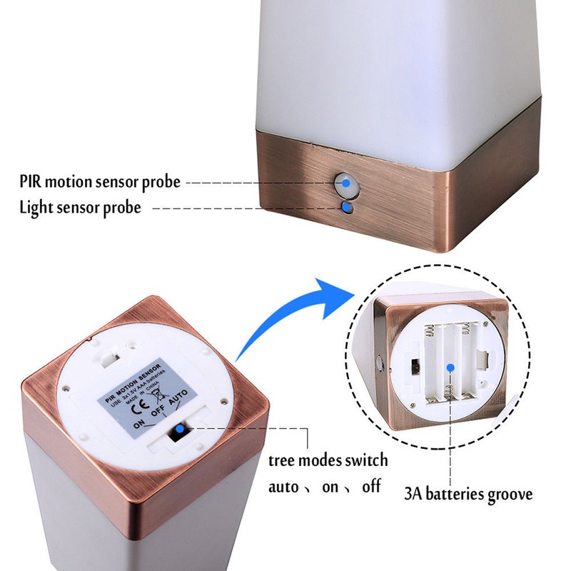 Smart Wireless Motion Sensor Night Light Battery Operated Lamp Bedside