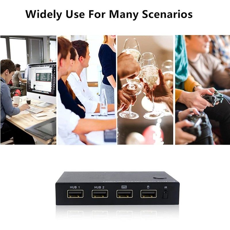 2 in 1 Out KVM Switch 3840 X 2160 Resolution