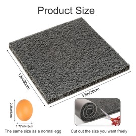 8 Pcs Nesting Pads for Chicken Coop,Washable Chicken Nesting Box Pads, Reusable Plastic Nest Box Pads with 4 Pcs Fake Wooden Eggs,Chicken Laying Mats and Pet Garden Lawn Indoor Outdoor 12"×12"