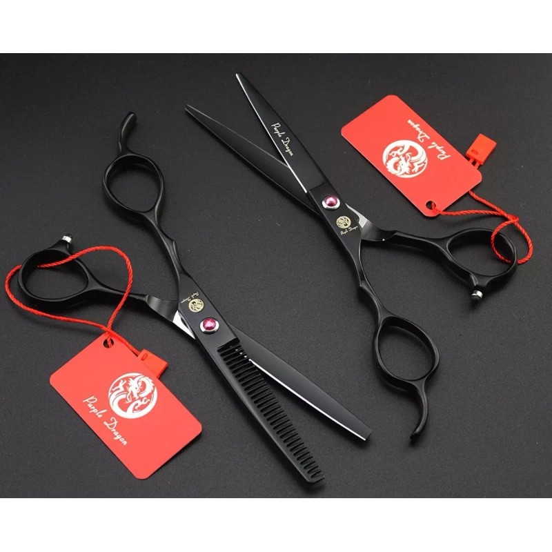 Purple Dragon Kit Tijeras Prof Estilista Zurdo Estuche Purple Dragon