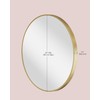 SONGMICS Round Mirror, Gold Bathroom Circle Mirror for Wall, 24