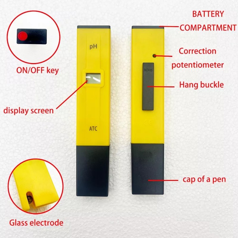 Digital PH Meter Pocket Pen Tester 0.1 Resolution PH Meter