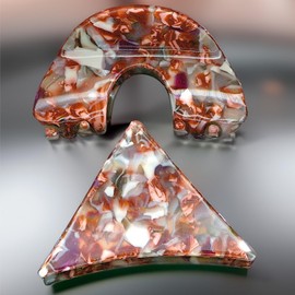 2 Pieces Hair Clips for Women Red Assorted Designs Hair Accessories Cellulose Acetate Dandruff Hair Accessories Fashion Hair Accessories Women Handmade