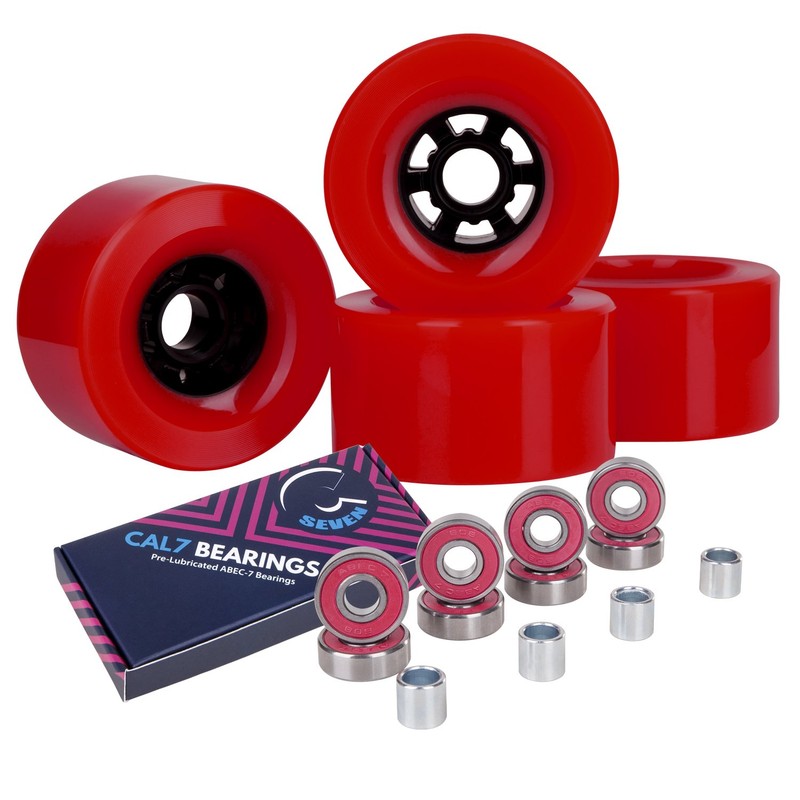 Cal 7 90mm 78A Cruiser Skateboard Wheels, Longboard Flywheel (Solid