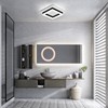 CANEOE Square Modern Led Ceiling Light Fixture, 24W Black Flush