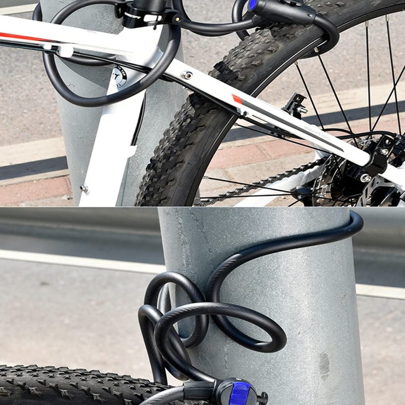 Amindz Cable locks, bicycle lock with key, spiral lock bicycle,