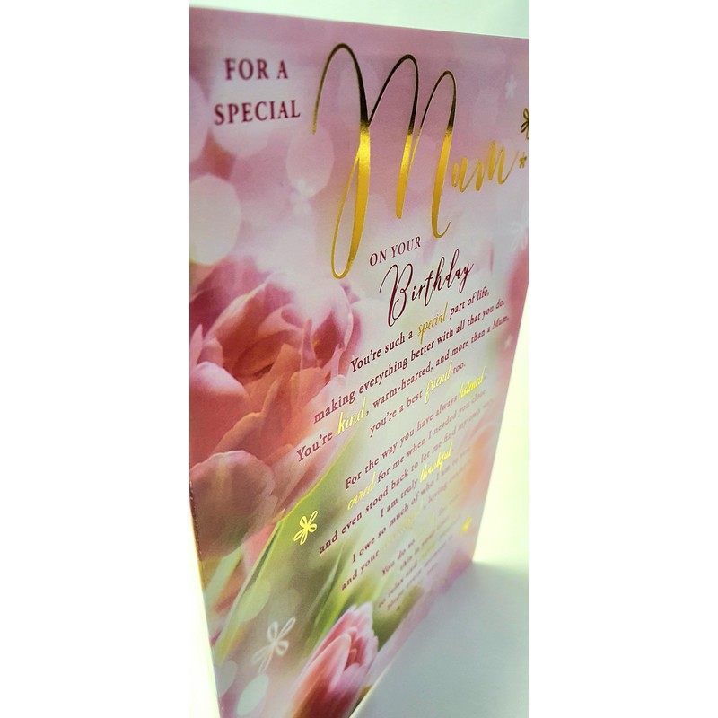 For A Special Mum Birthday Card - Size 6" X
