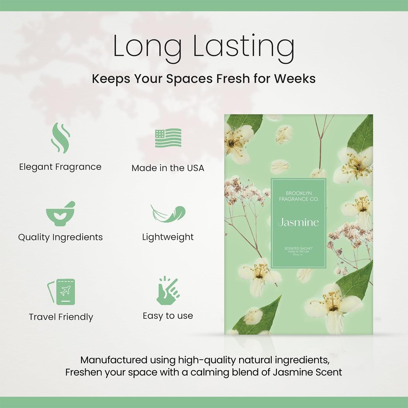 Brooklyn Fragrance Co. Spring Florals Sachet Bags – Jasmine Scented