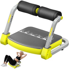 Sit Up Exercise Equipment - LUBBYGIM Ab Machine & Adjustable Ab Trainer, 4 Resistance Levels Home Gym Fitness Equipment for Home Use, No Assembly Core Machine with Quick Rebound for Full-Body Workout, Ideal for Beginners to Advanced Fitness Enthusiasts