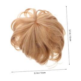 BIUDECO Women Synthetic Hair Topper for Thinning Hair Breathable Short Curly Hairpiece in Elegant Versatile for Everyday Wear and Coverage