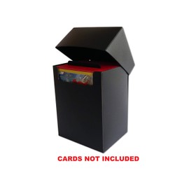 Arkero-G 80+ Deck Box & 50 Standard Matt Card Sleeves Black/Black Card Sleeves Case e.g. for MTG Magic Trading Cards
