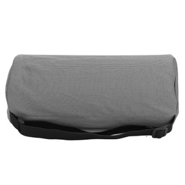 Lumbar Roll Pillow Multifunctional Memory Foam Back Roll Waist Support Cylinder Pillow with Adjustable Strap Grey