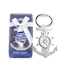 50PCS Anchor Design Bottle Openers for Nautical Themed,Wedding Favors Gifts,Bridal Shower Decorations or Baby shower Party Souvenirs for Guests with Individual Package