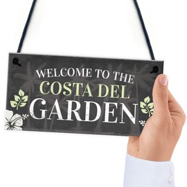 RED OCEAN Welcome Sign Garden Signs And Plaques For Outdoor Funny Shed Sign