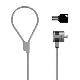 AISENS - ASLK-D40K02-SL - Security Cable with Key Lock for Computer, Monitor, Laptop, 1.5 m