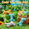 SilTriangle 12 Pack Easter Dog Toys Easter Dog Squeaky Bone