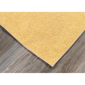 Garland Rug Queen Cotton Soft Yellow 24" x 40" Ultra Soft, Plush, Highly Absorbent, Machine Washable Shower & Bathroom Floor Towel, Non-Slip, Quick-Dry,