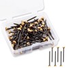 LEONTOOL Brass Nails, Round Head Screws, Pack of 60, Nominal
