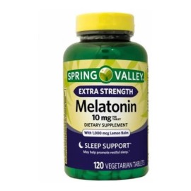 Melatonina Con Balsamo Limon 10 Mg Extra Fuerza | 120 Tabs Sabor Sin Sabor