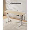 Marsail Electric Adjustable Height Standing Desk with Storage Bag, 55