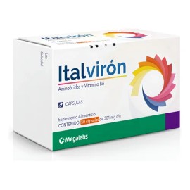 Italviron Capsulas Aminoácidos Y Vitamina B6 50 Cap                                                                                                   