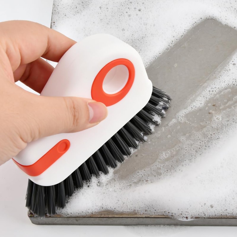 2‑in‑1 Groove Cleaning Brush, Window Track Cleaner with Bristle &