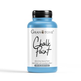GRANOTONE Chalk Paint for Furniture | Matt-Finish Water-Based Acrylic Paint for Wood, Walls, Metal, Glass, Paper, Fabric Canvas | Maximum Coverage Chalk Paint for Kids & Adults, 120 Ml (GREECE BLUE)