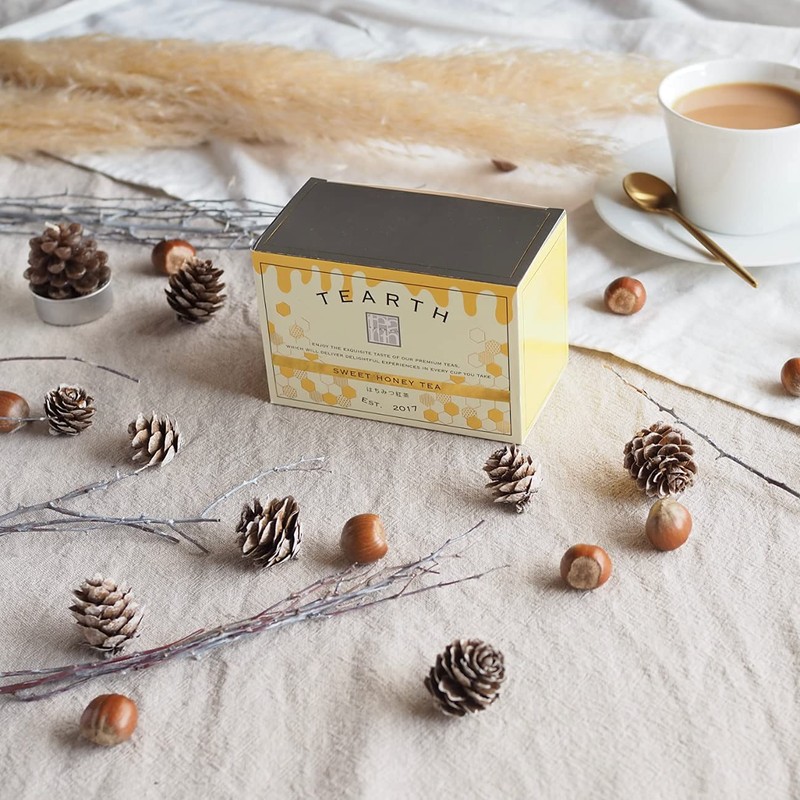 TEARTH Honey Tea Bags, Individually Wrapped with 25 Bags, Set