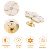 MOROBOR 4pcs Petal Drawer Knobs, Creative Cabinet Drawer Pulls Gold