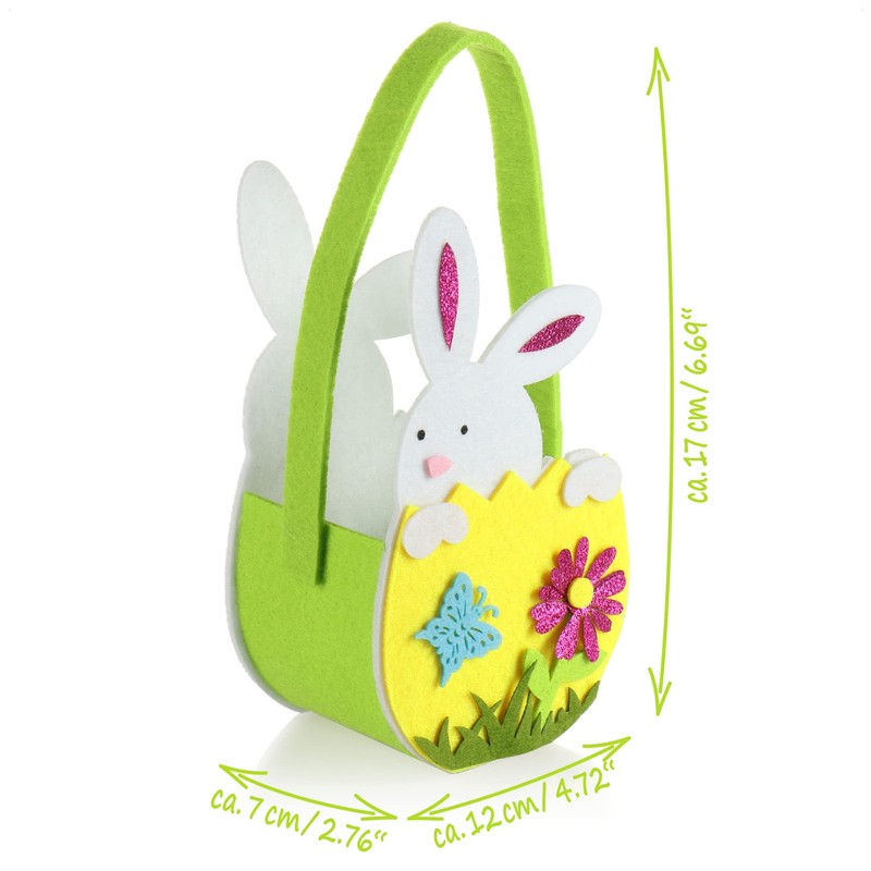 com-four® Felt Easter Basket for Filling - Felt Bag Easter