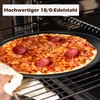 Herogo Pizza Tray, Diameter 26 cm, Round Stainless Steel Pizza