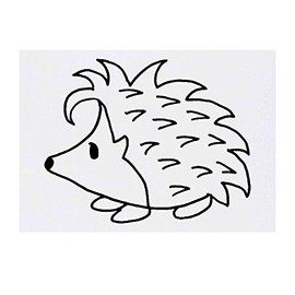 'Cute Hedgehog' Temporary Tattoo - Water Resistant, Skin-Safe, Non-Toxic Transfer (TO00022991)