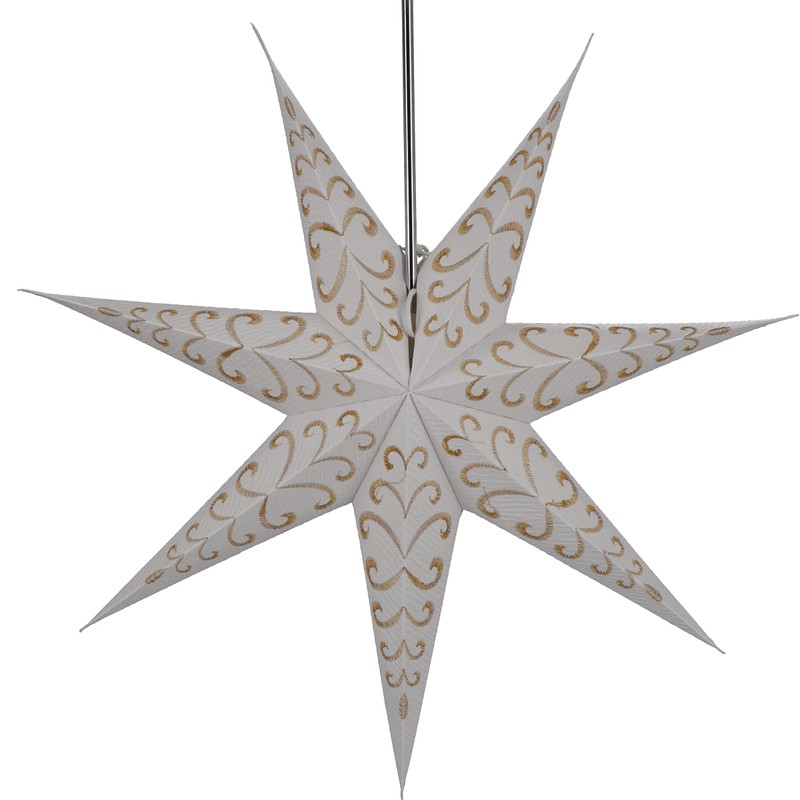 GURU SHOP Foldable Advent Luminous Paper Star, Christmas Star 60