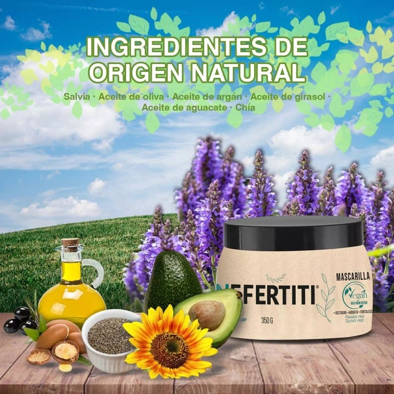 Nefertiti Mascarilla Vegan Sin Sulfatos Sin Parabenos Para Cabello