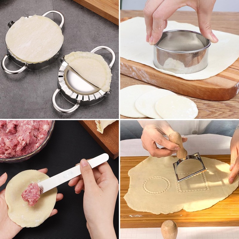 Ezydka Dumpling Maker Set 7Pcs Stainless Steel Dumpling Mould Dumpling