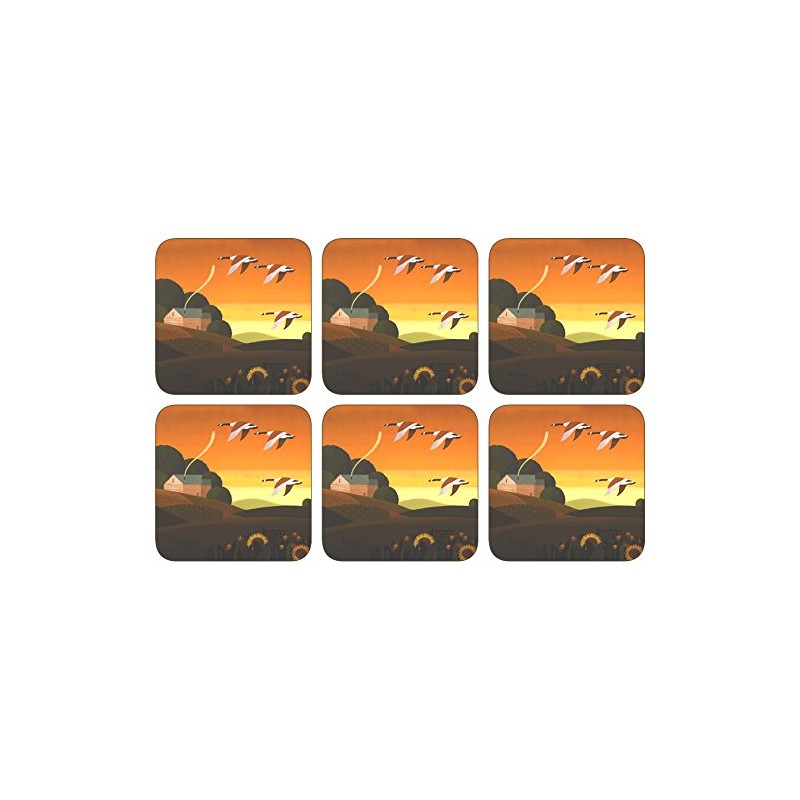 Plymouth Sommer Gold Untersetzer – Set von 6