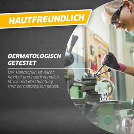 Gebol - Master Flex Touch Nitrile Coated Assembly Gloves - Touch - Secure Grip and Flexible Fit - Resistant to Oils and Greases - Pack of 1 Pair - Size 8 - Grey