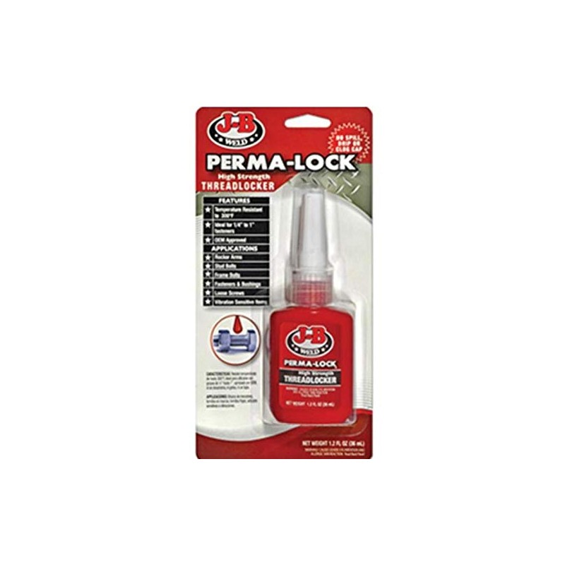 JB Weld 27136 Perma-Lock High Strength Threadlocker - 1.2oz. (36ml.)