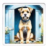 Border Terrier Dog Coaster Set. 4 different Border Terrier Dog