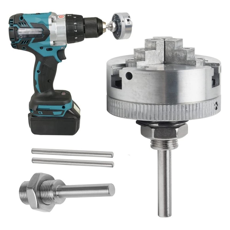 Mini Lathe Chuck, Zinc Alloy Three Jaw Chuck, M12*1 Chuck
