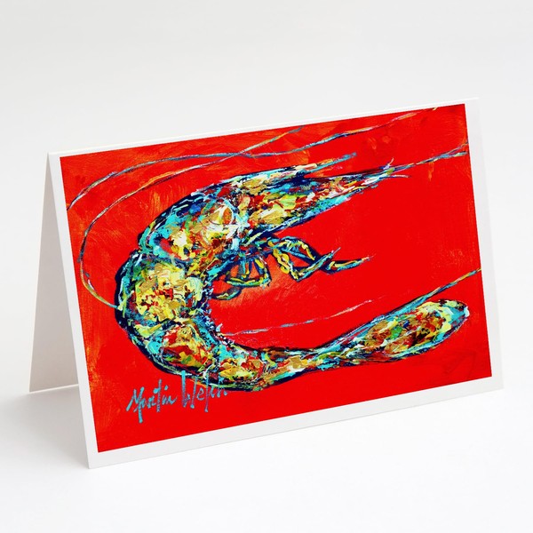 Caroline's Treasures Shrimp Boil Greeting Cards Pack of 8 Blank