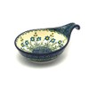 Polish Pottery Spoon/Ladle Rest - Blue Spring Daisy