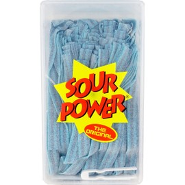 SOUR POWER Berry Blue Candy Belts, 150 Pieces, 42.3 Ounce