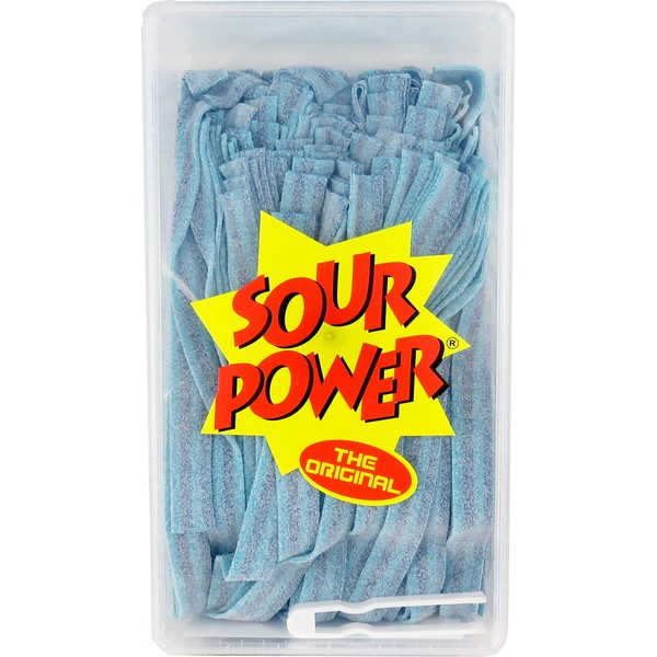 SOUR POWER Berry Blue Candy Belts, 150 Pieces, 42.3 Ounce