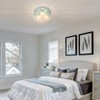 JC TOPA 13.8" Capiz Shell Ceiling Light Fixtures 3 Lights