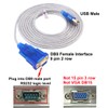 DTech 3 Feet USB to Serial Female Adapter Cable DB9