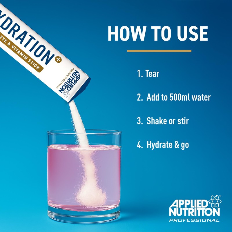 Applied Nutrition Hydration+ Sachets | Electrolyte Powder Mix | Rapid