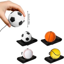 Enyolidimk 1 Piece Soft Ball Wrist Ball with Cord, 6 cm Wrist Return Ball, Ball On The String Jumping Ball, Bouncy Ball, Wrist Ball, Rubber Bouncy Ball, Sport Adults
