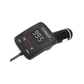 Technaxx FMT700 FM Transmitter with Charging/Music Playback Function - Supports 4 User Nated FM Frequency Presets Display Song Information (RDS)